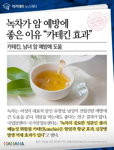 [건강이슈] 녹차가 암 예방에 좋은 이유