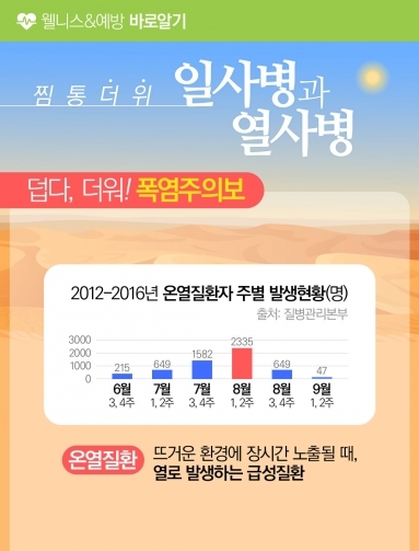 [웰니스&예방] 찜통 더위, 일사병과 열사병